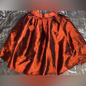 Red flare skirt